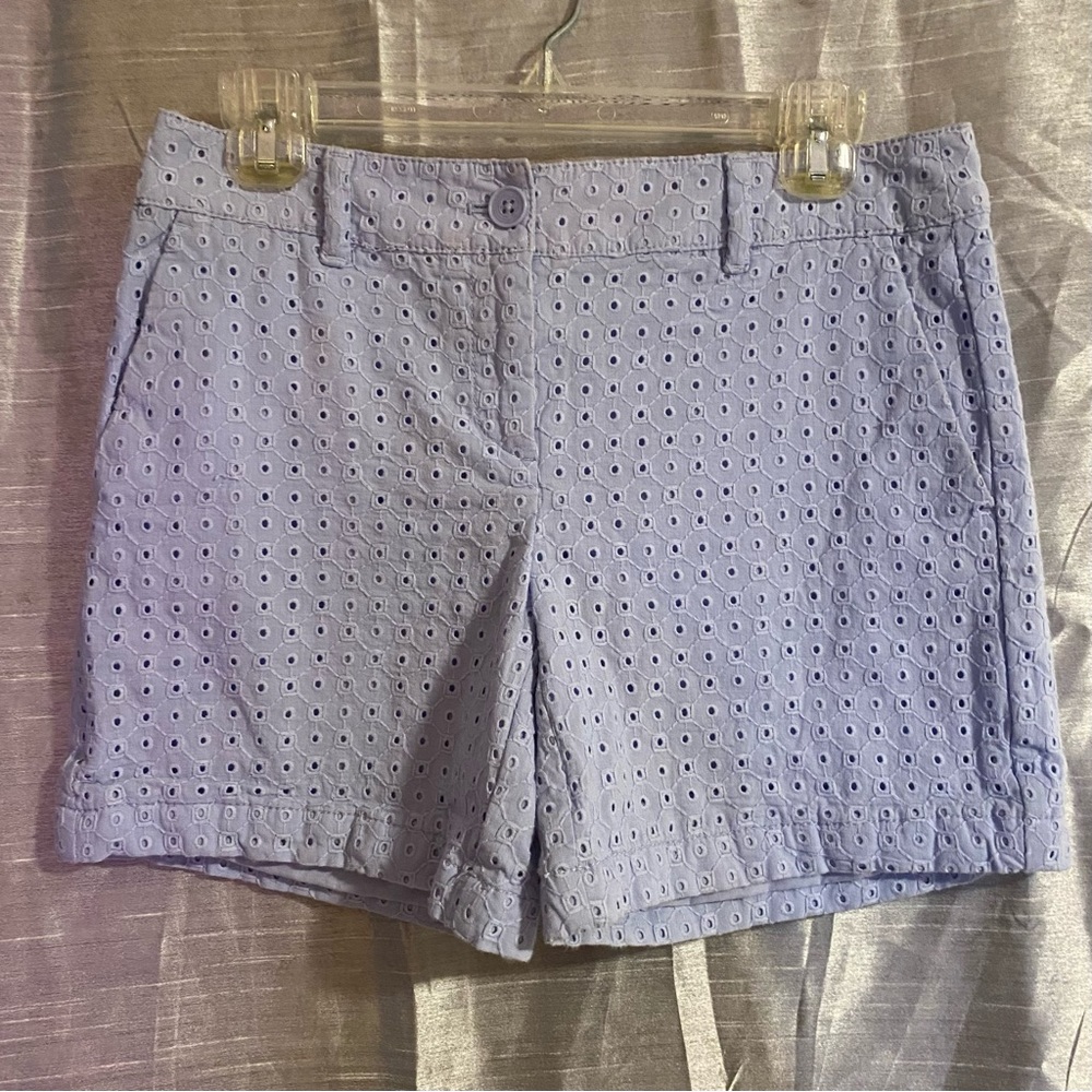 Loft shorts, size 2, light blue eyelet, fully lined, 4 pockets